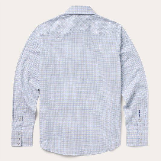 Ombre Plaid Check Western Shirt