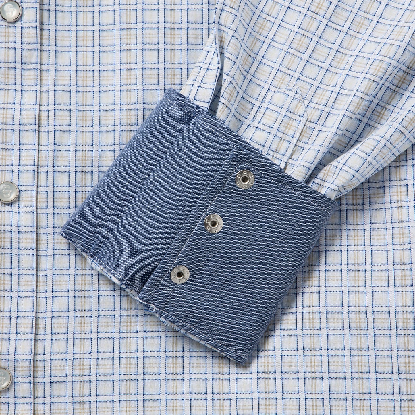 Ombre Plaid Check Western Shirt
