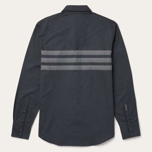 Border Stripe Twill Western Shirt