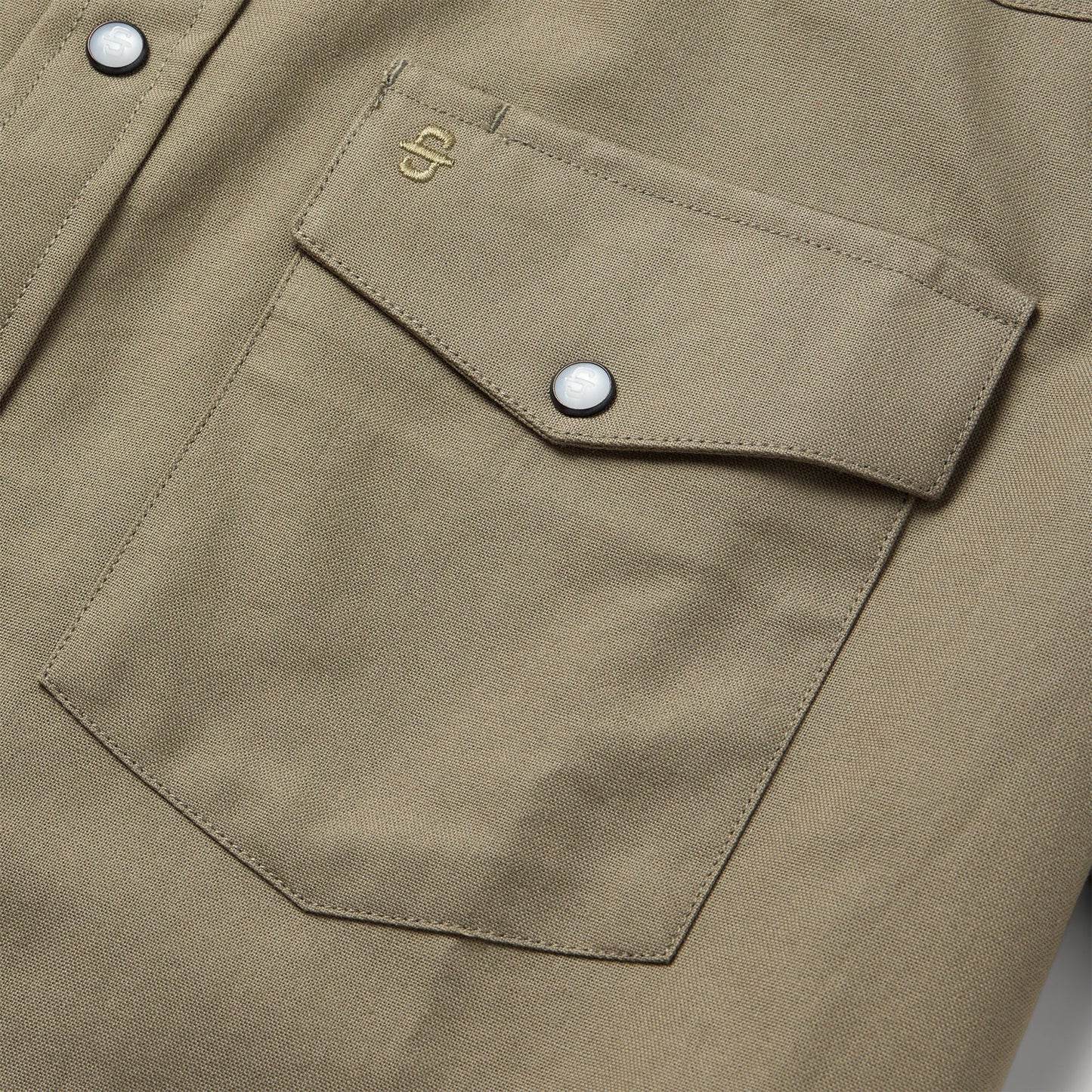 Olive Oxford Short Sleeve Western Shirt