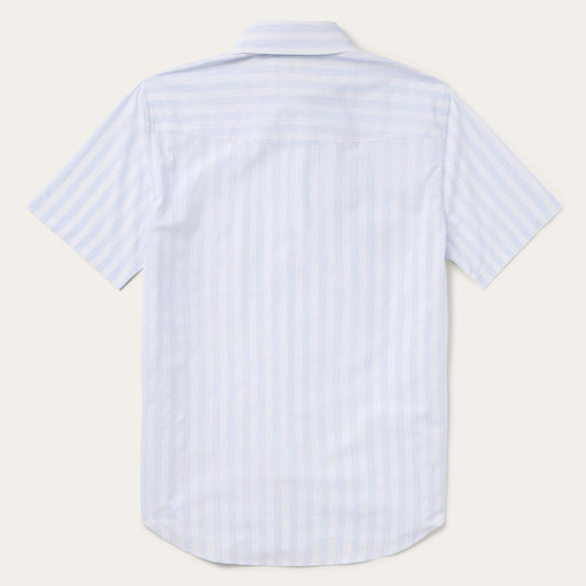 Stripe Oxford Short Sleeve Western Shirt