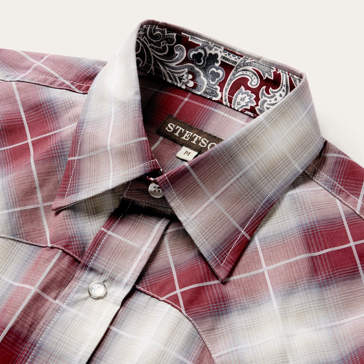 Ombre Plaid Short Sleeve Shirt