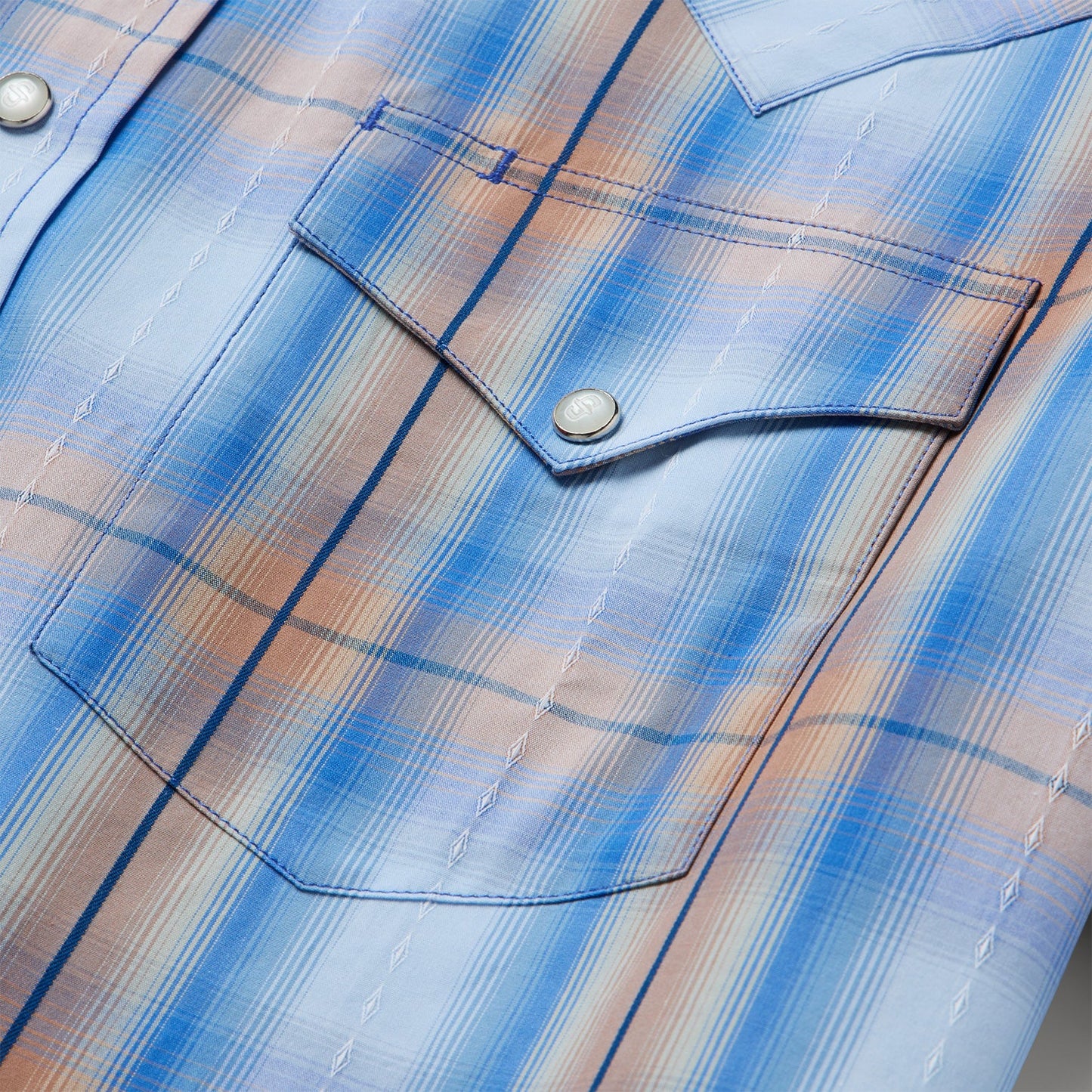 Sunrise Plaid Short-Sleeve Western Shirt