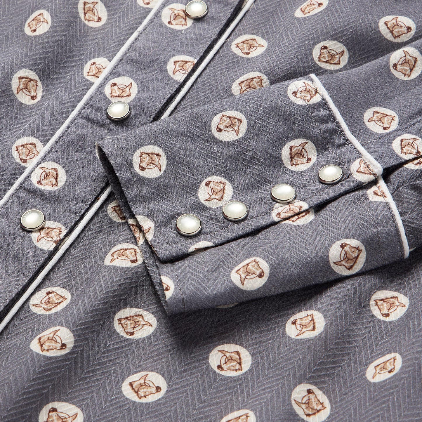 Horse Pennies Print Western Shirt