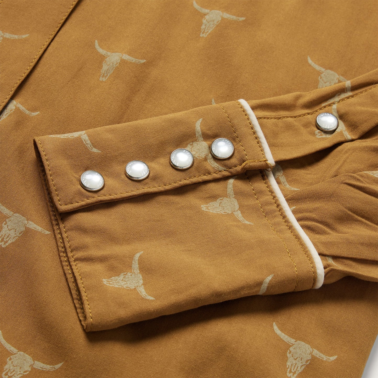 Mojave Longhorn Print Snap Western Shirt
