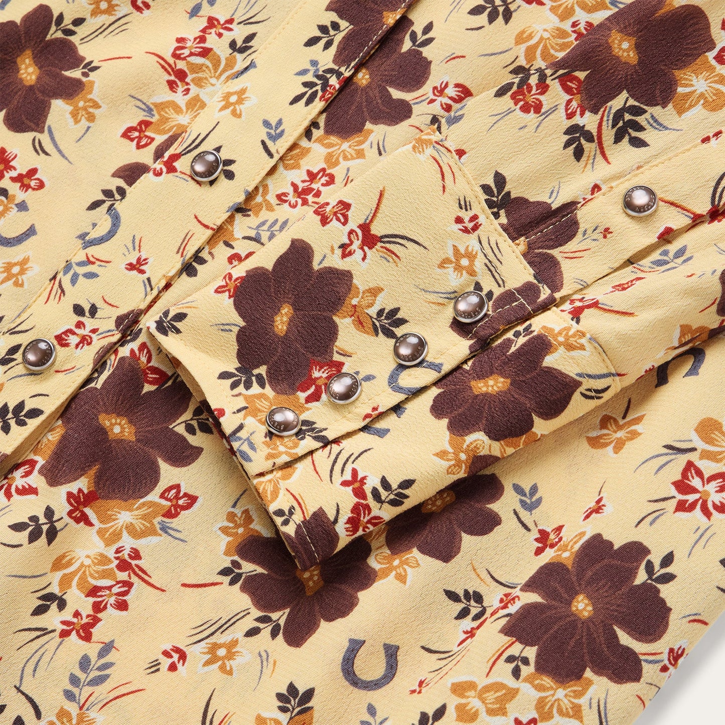 Vintage Floral Print Western Shirt
