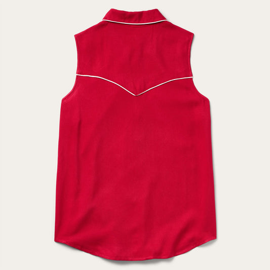 Sleeveless Retro Western Shirt