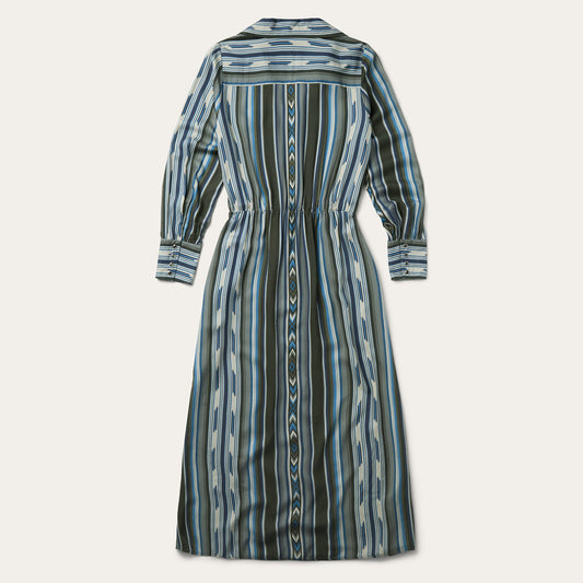 Olive Serape Print Western Dress