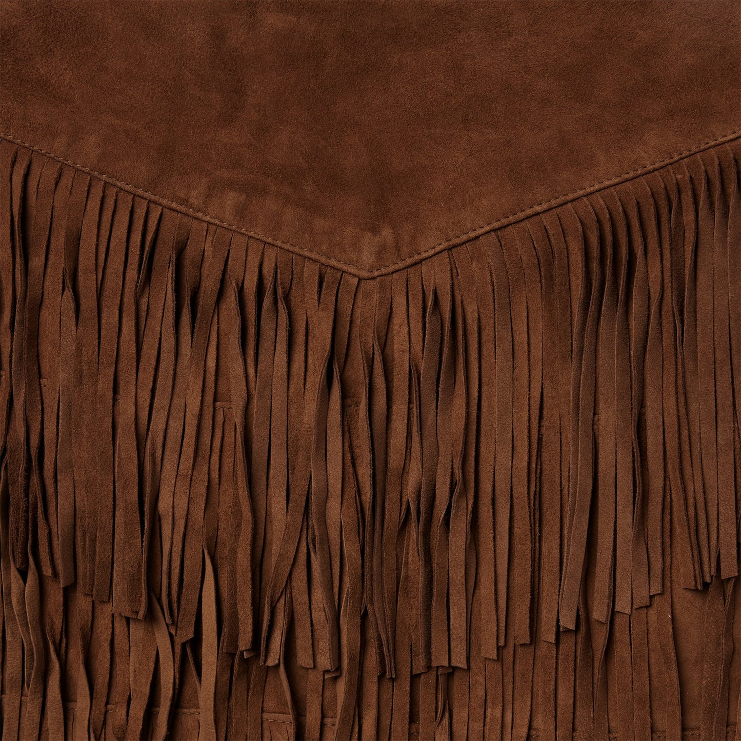 Lamb Suede Fringe Mini Skirt