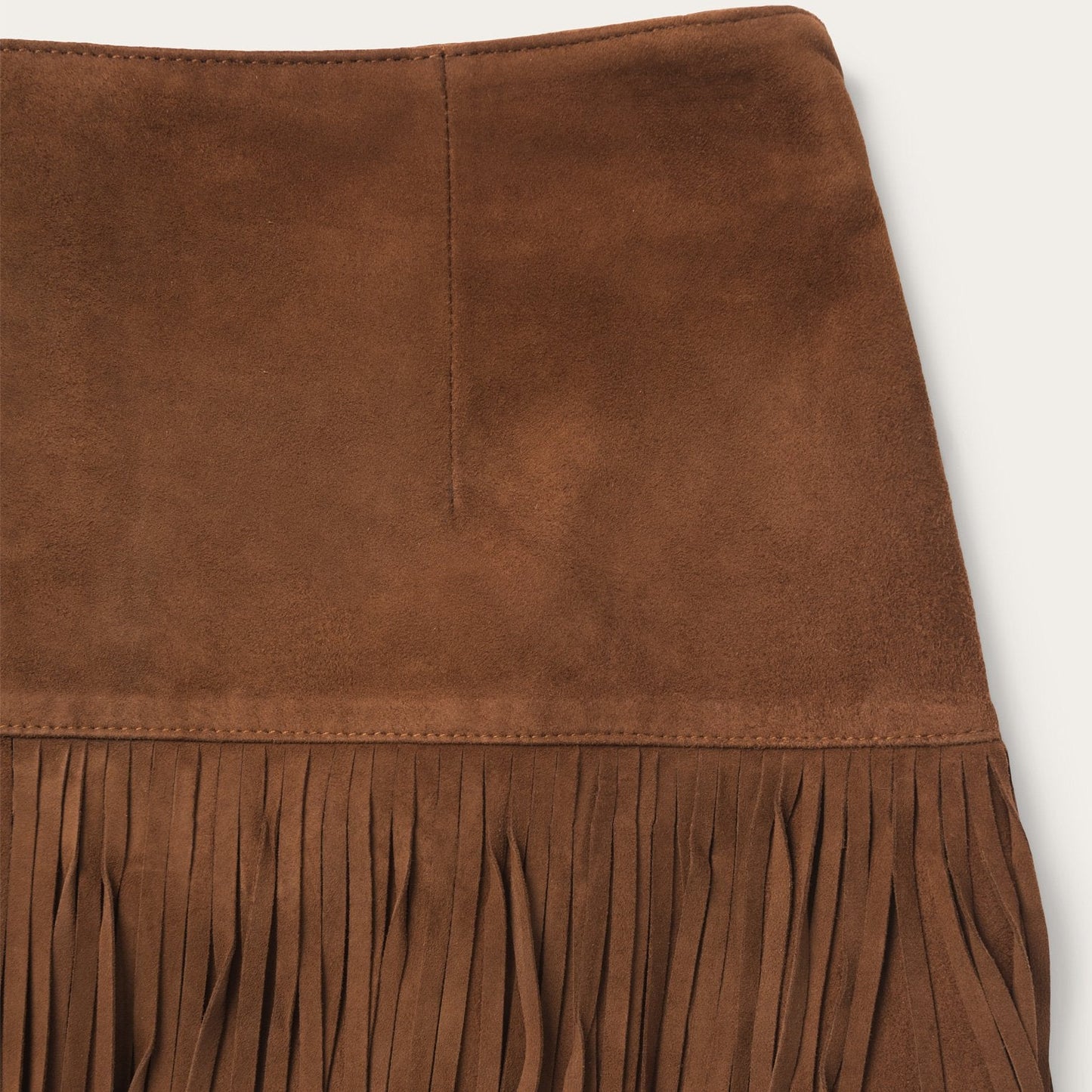 Suede Fringed Skirt