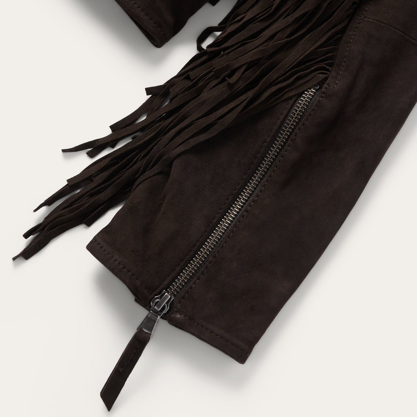 Suede Fringe Motorcycle Jacket
