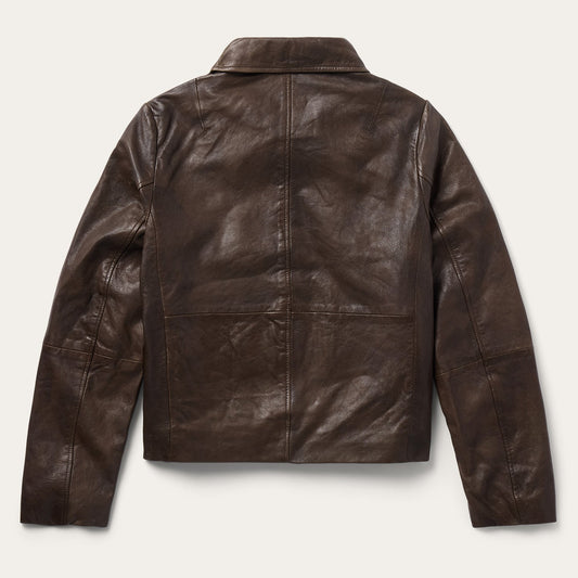 Lamb Leather Cropped Jacket