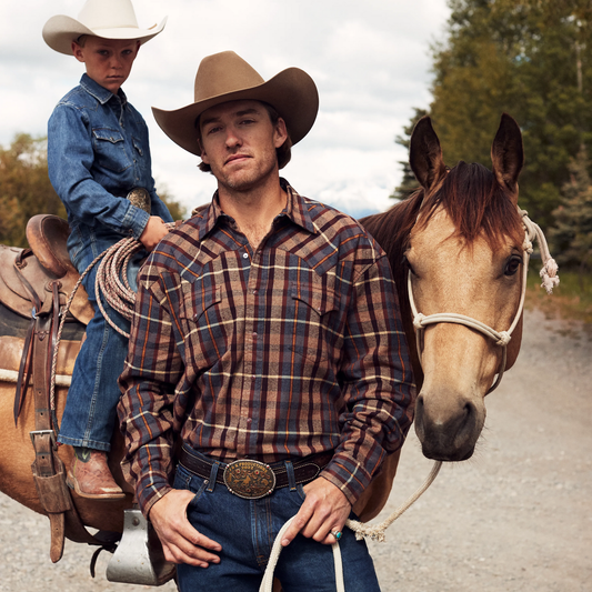 Brushed Flannel Western Shirt