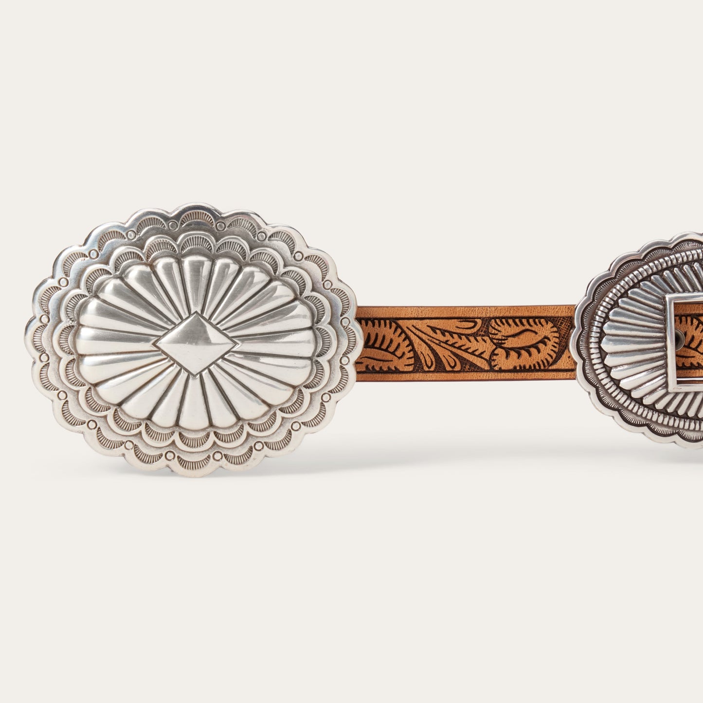 Southwestern Tooled Concho Belt