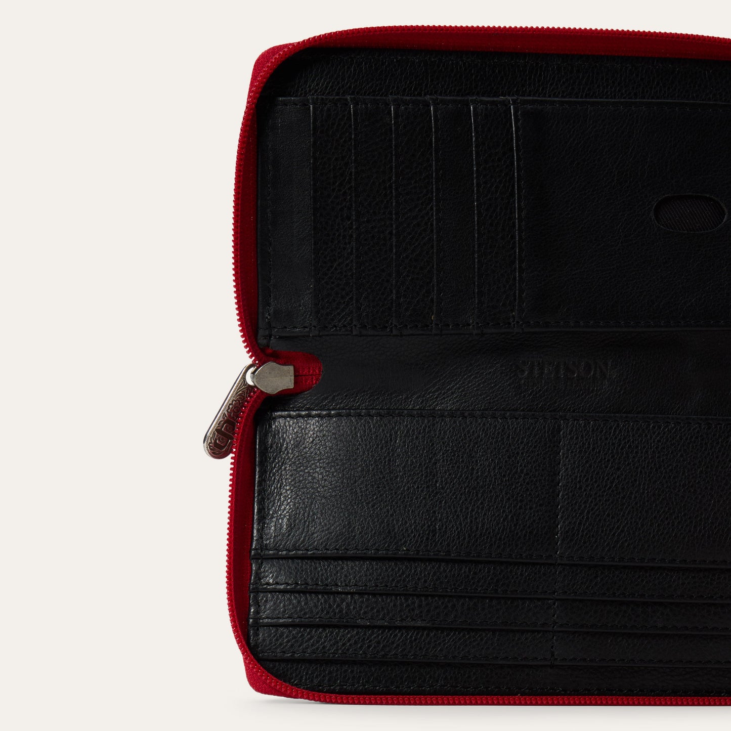 Tooled Croco Embossed Zip Wallet