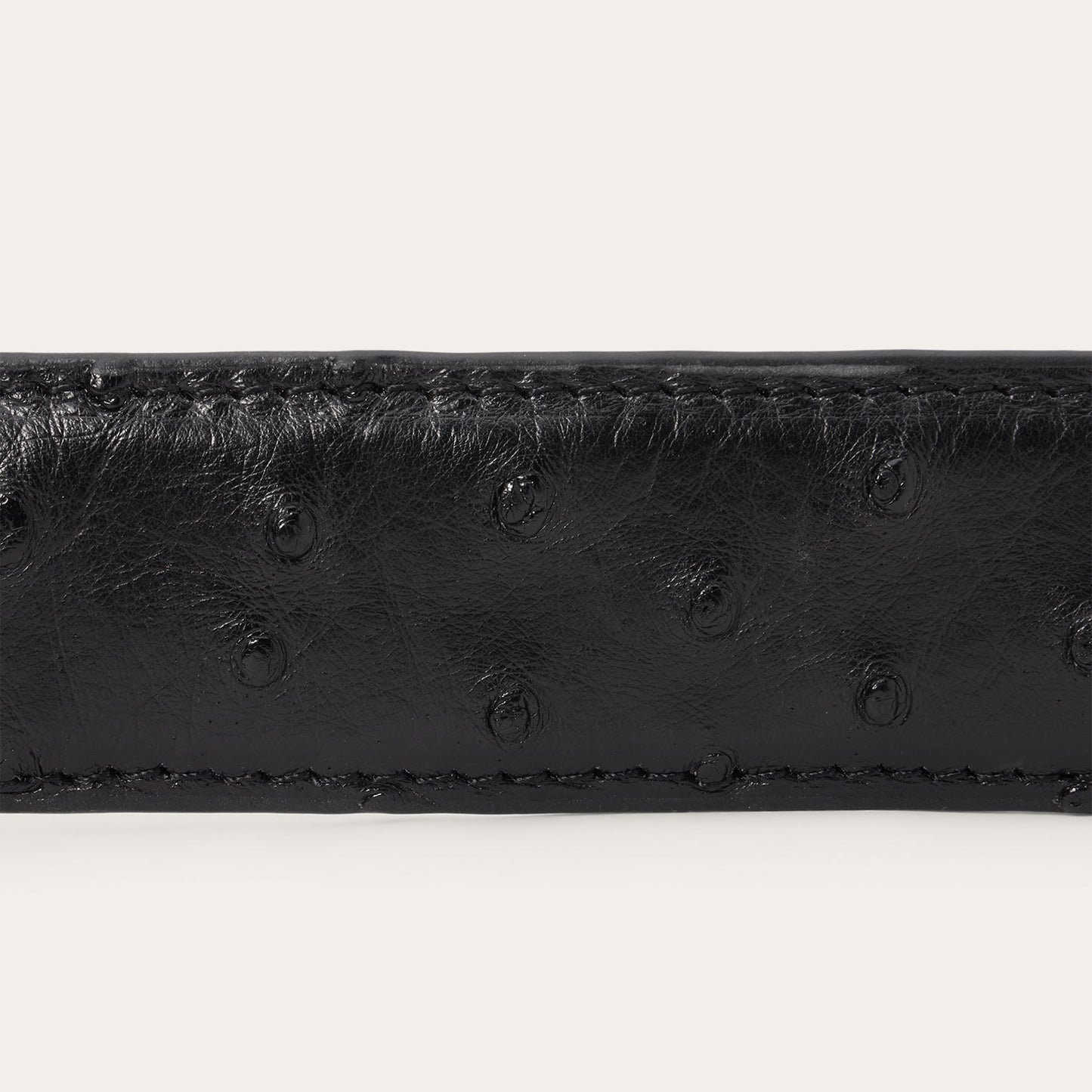 Ostrich Western Tab Belt - 1 1/4" Width