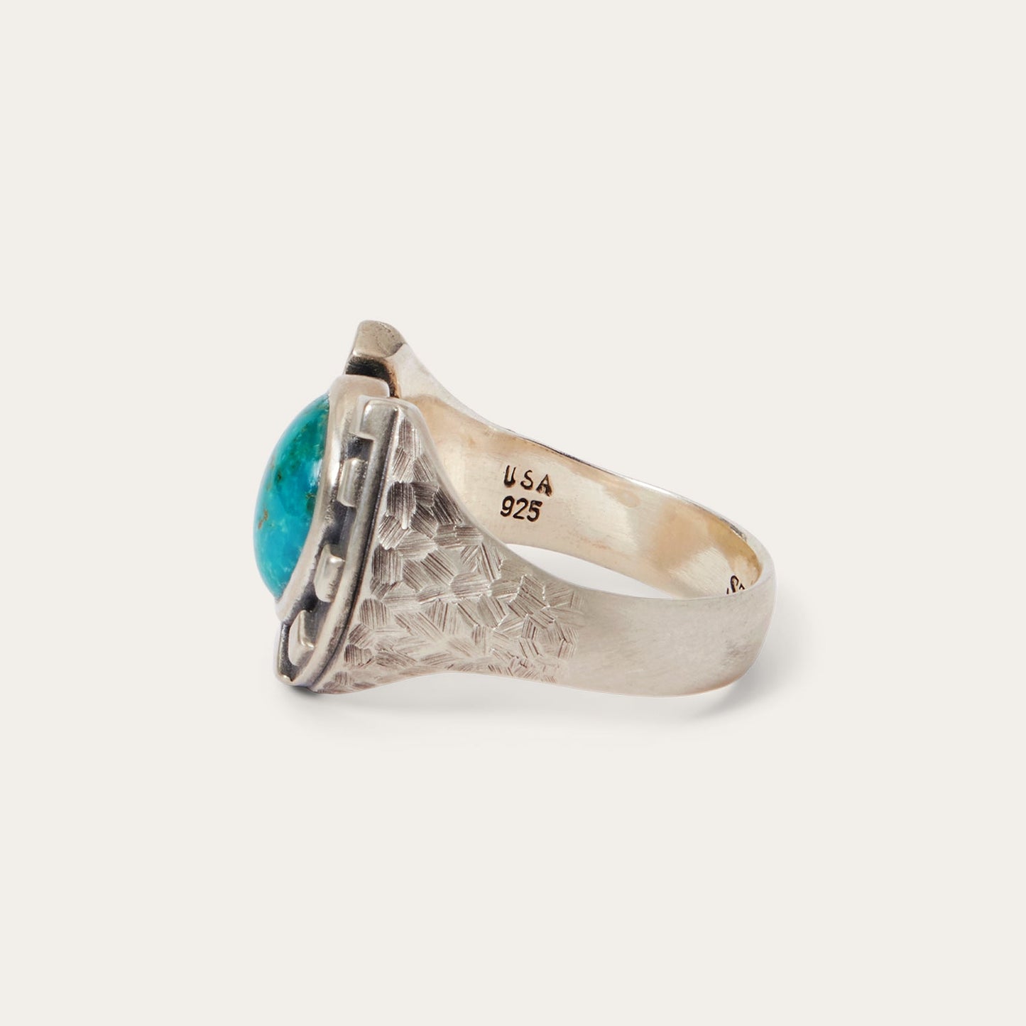 Horseshoe Ring with Turquoise