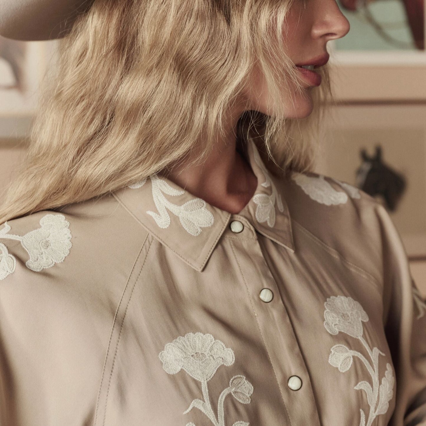 Stetson & THE GREAT. The Western Embroidered Herd Dress