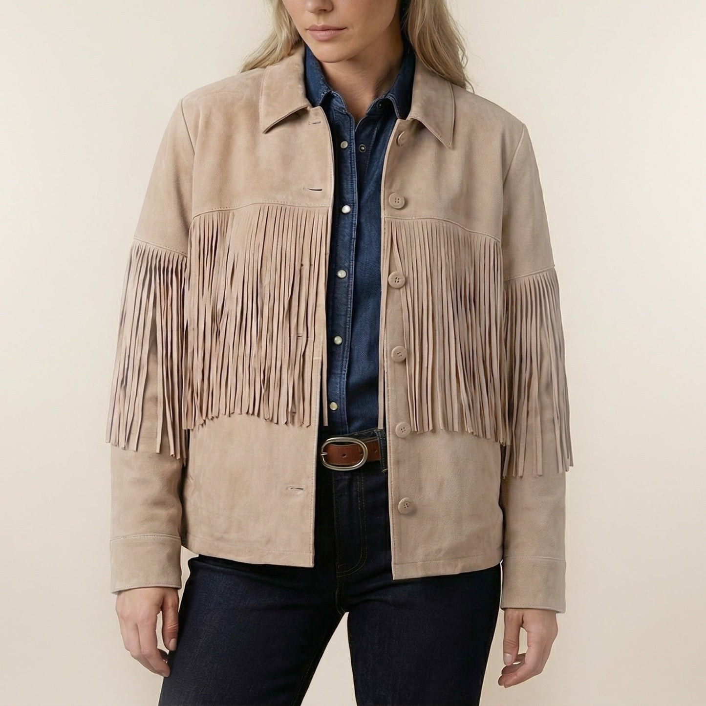 Suede Fringe Jacket