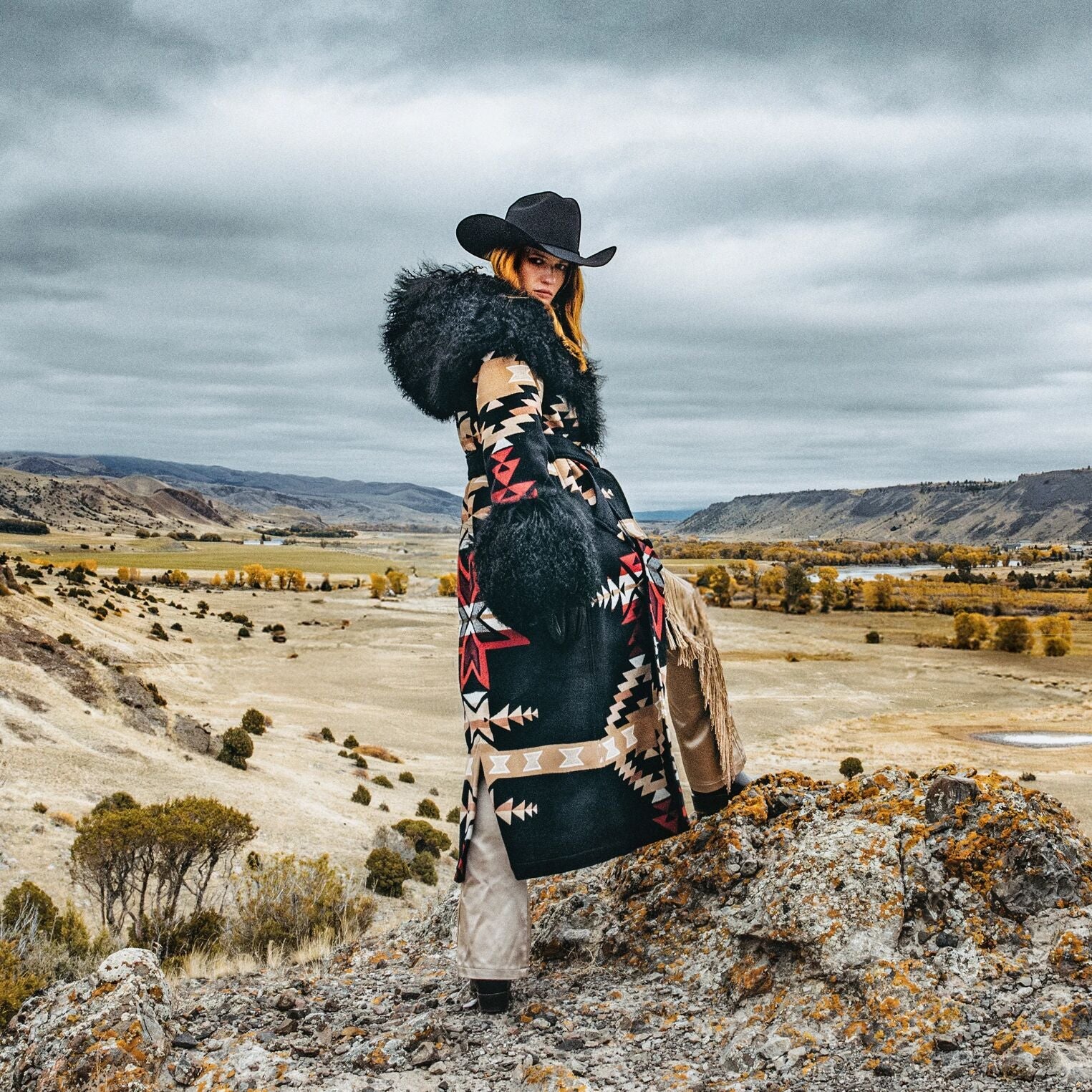 Stetson x Lindsey Thornburg Shearling Duster