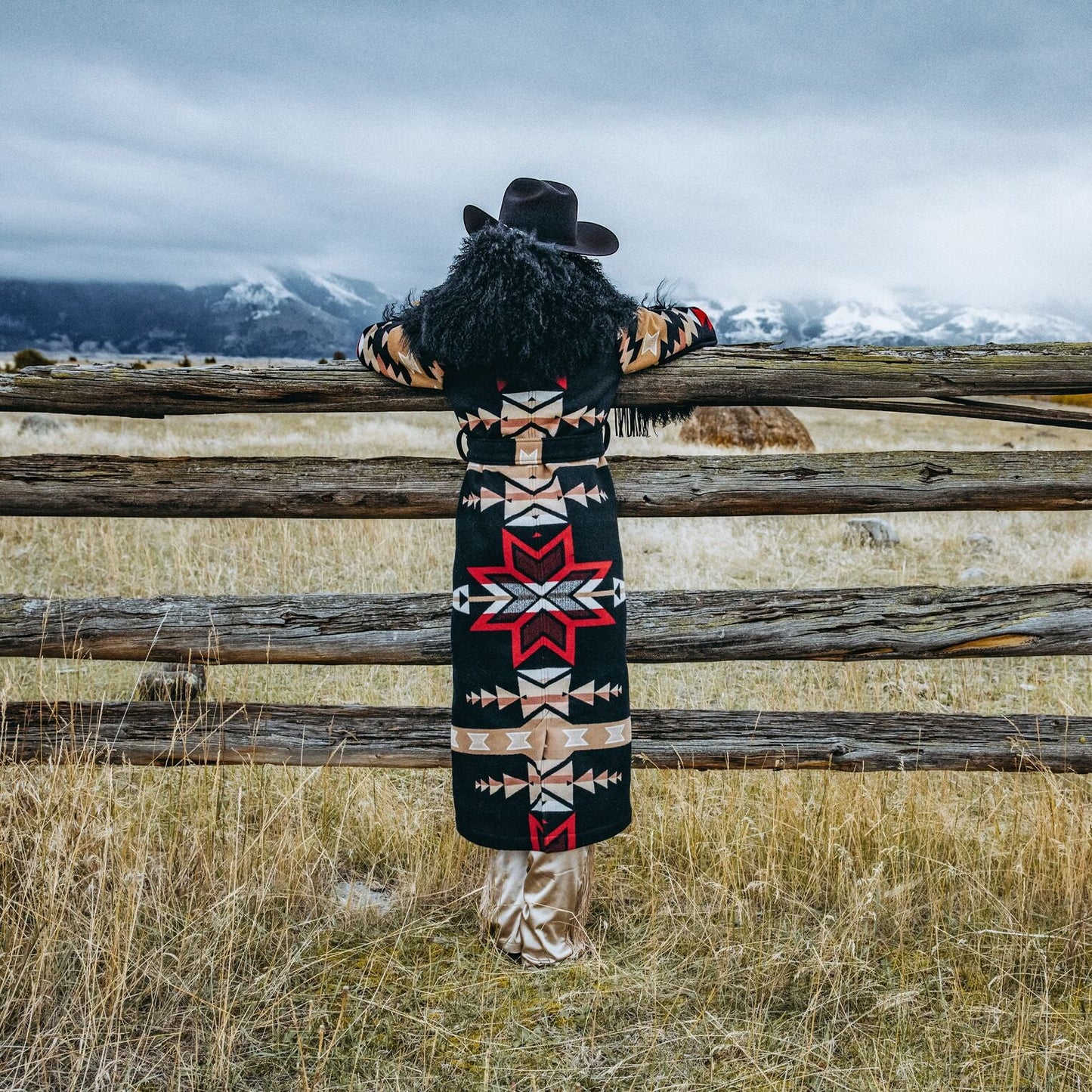 Stetson x Lindsey Thornburg Shearling Duster