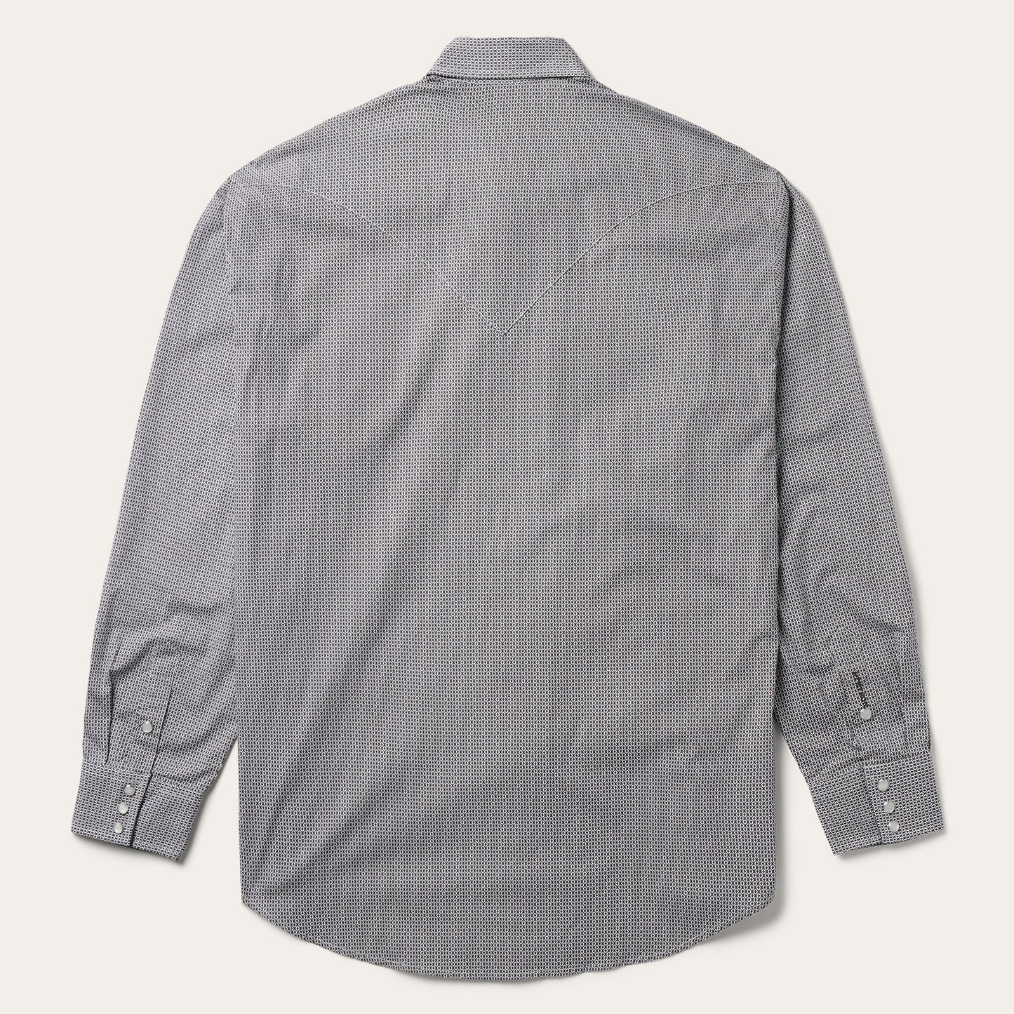 Grey Geo Print Western Shirt