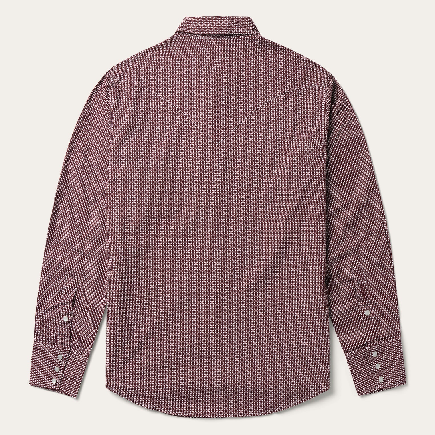 Broken Diamond Print Western Shirt