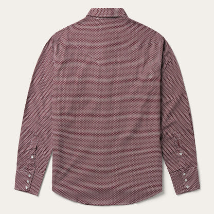 Broken Diamond Print Western Shirt