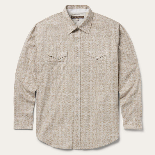 Medallion Print Western Shirt