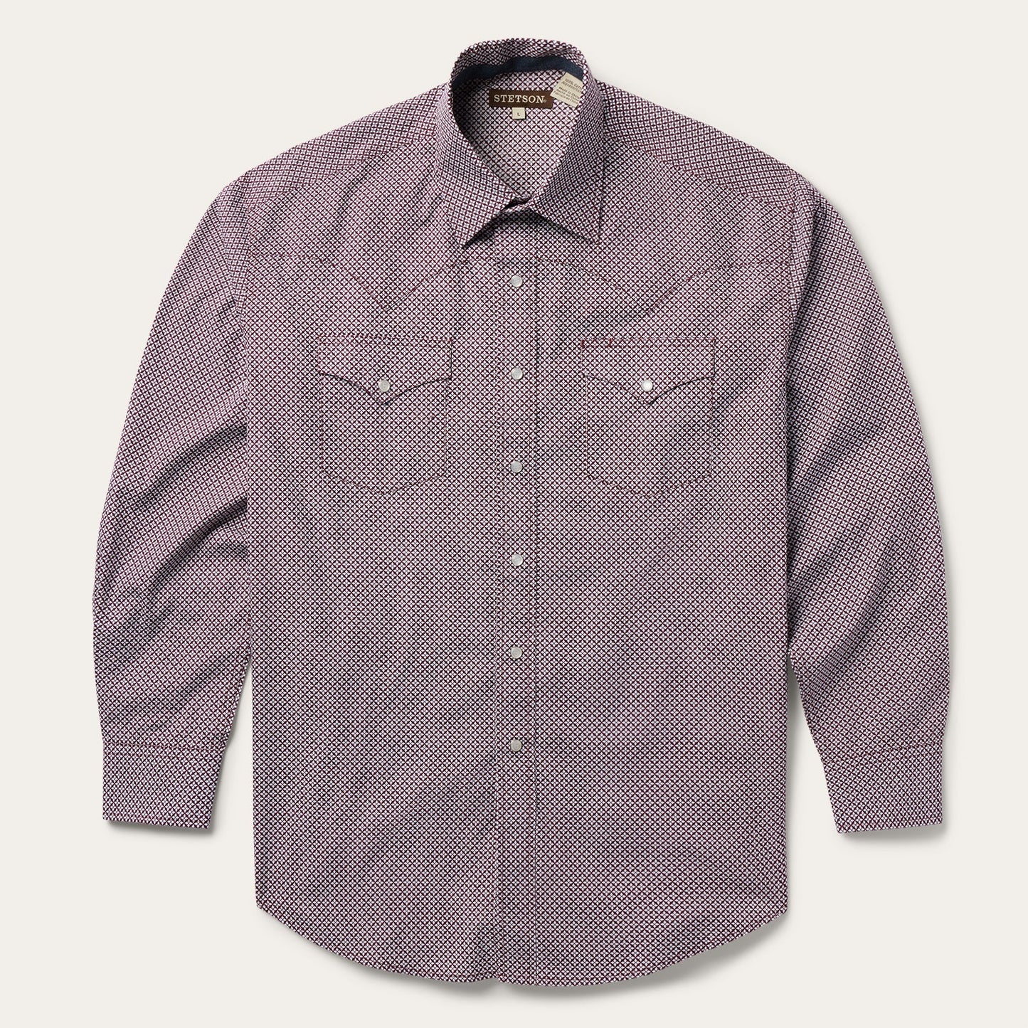 Four Point Geo Print Western Shirt