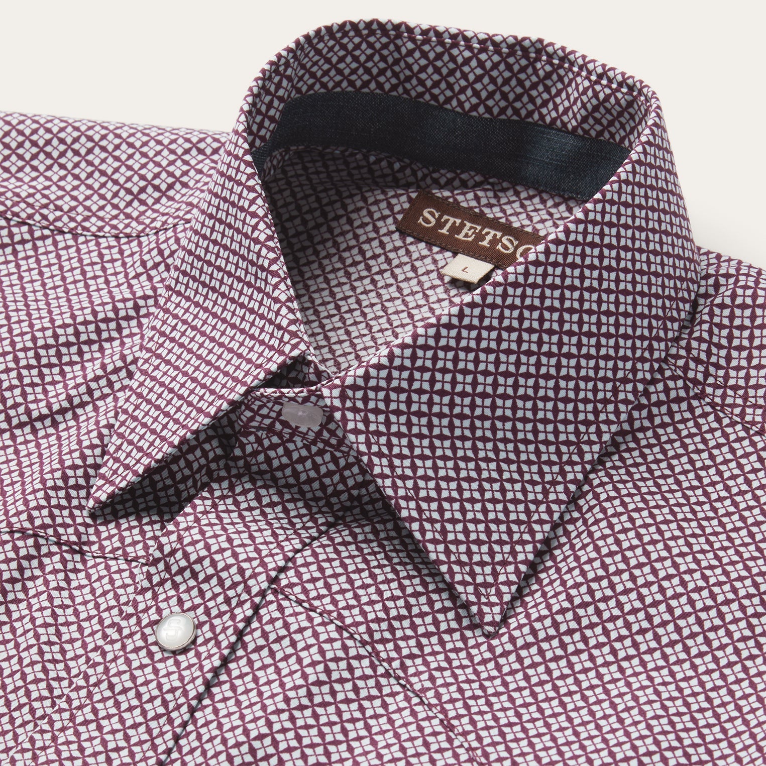 Four Point Geo Print Western Shirt