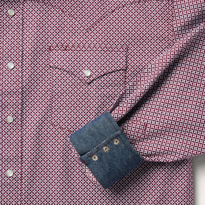 Four Point Geo Print Western Shirt