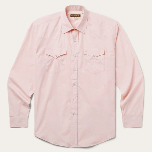 Pink End-On-End Western Shirt