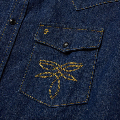Boot Stitch Raw Denim Shirt