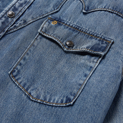 Retro Denim Western Shirt
