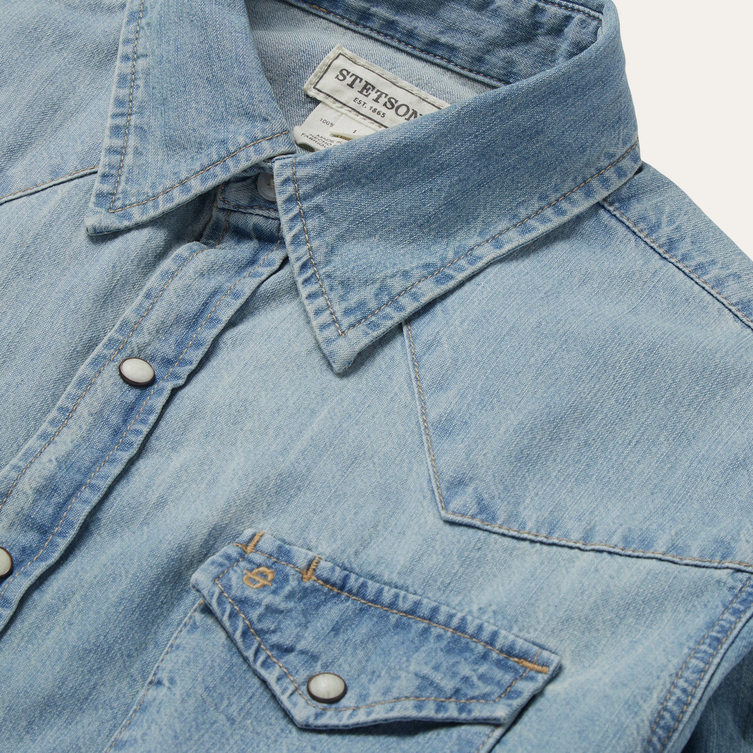 Long-Sleeved Denim Shirt