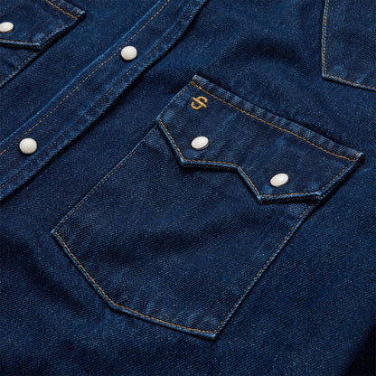 Raw Denim Western Shirt