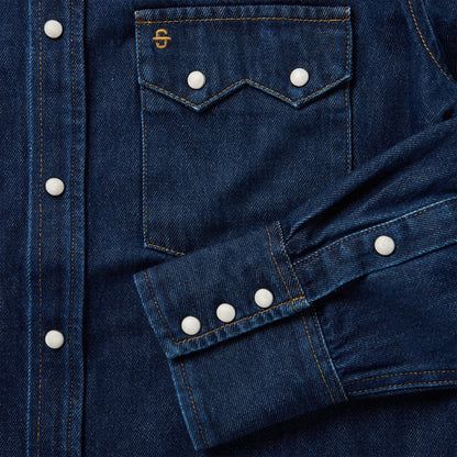 Raw Denim Western Shirt