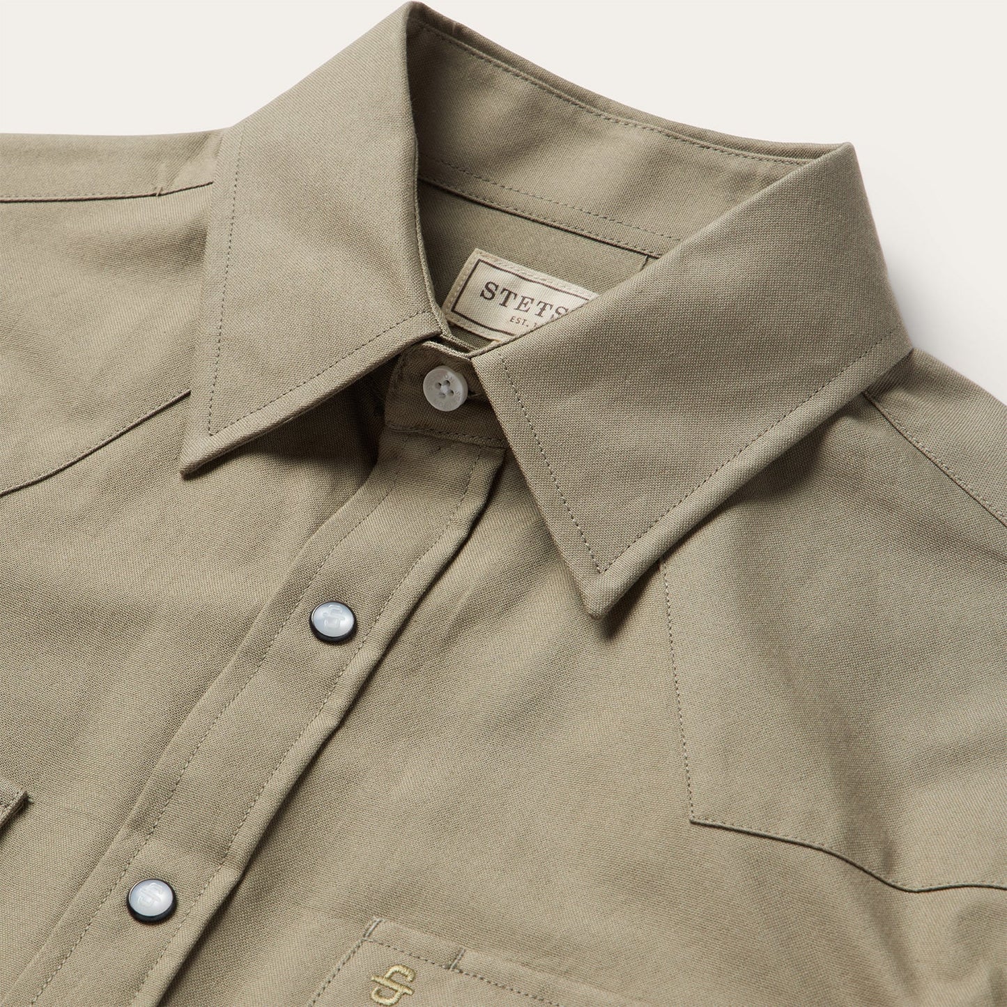 Olive Oxford Western Shirt