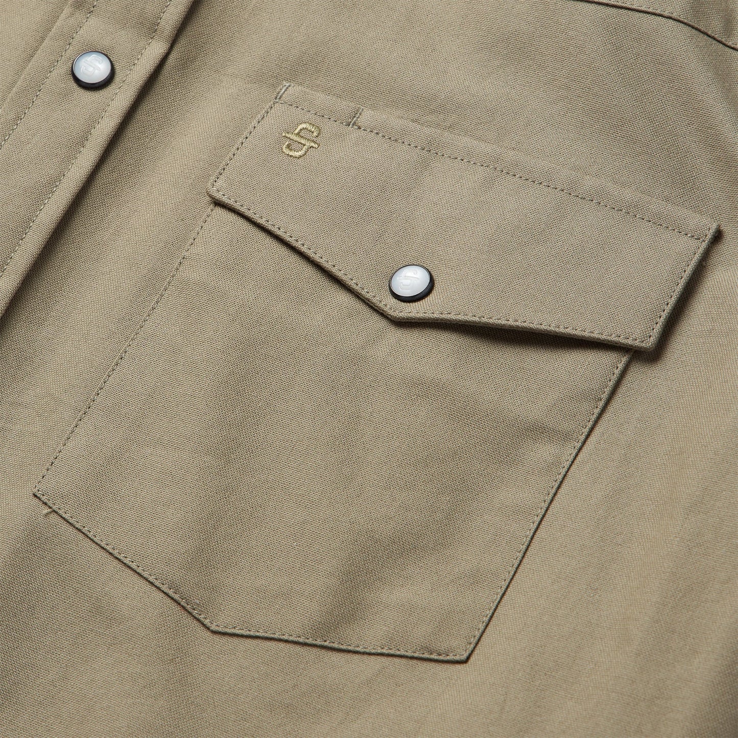 Olive Oxford Western Shirt