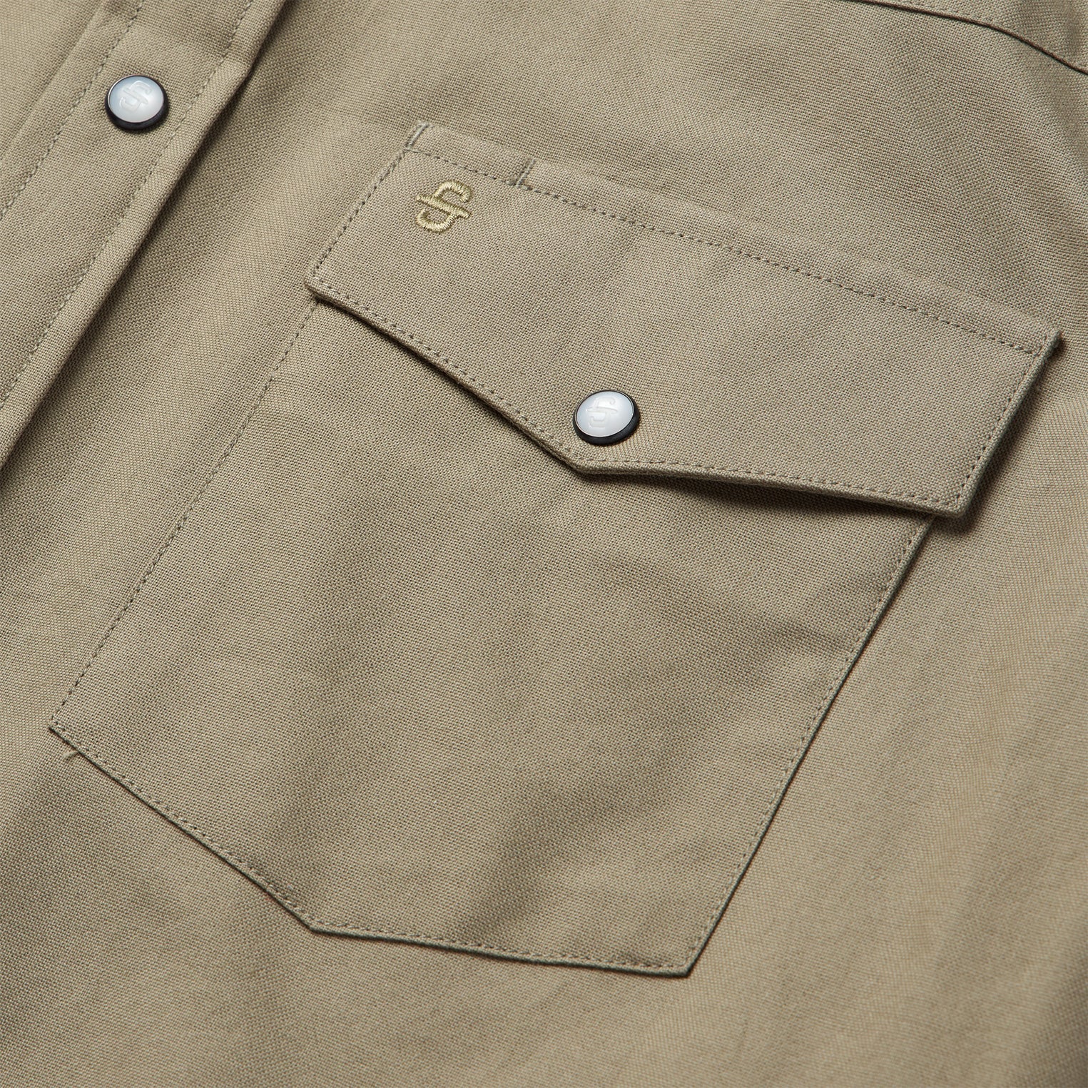 Olive Oxford Western Shirt