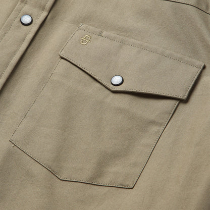 Olive Oxford Western Shirt