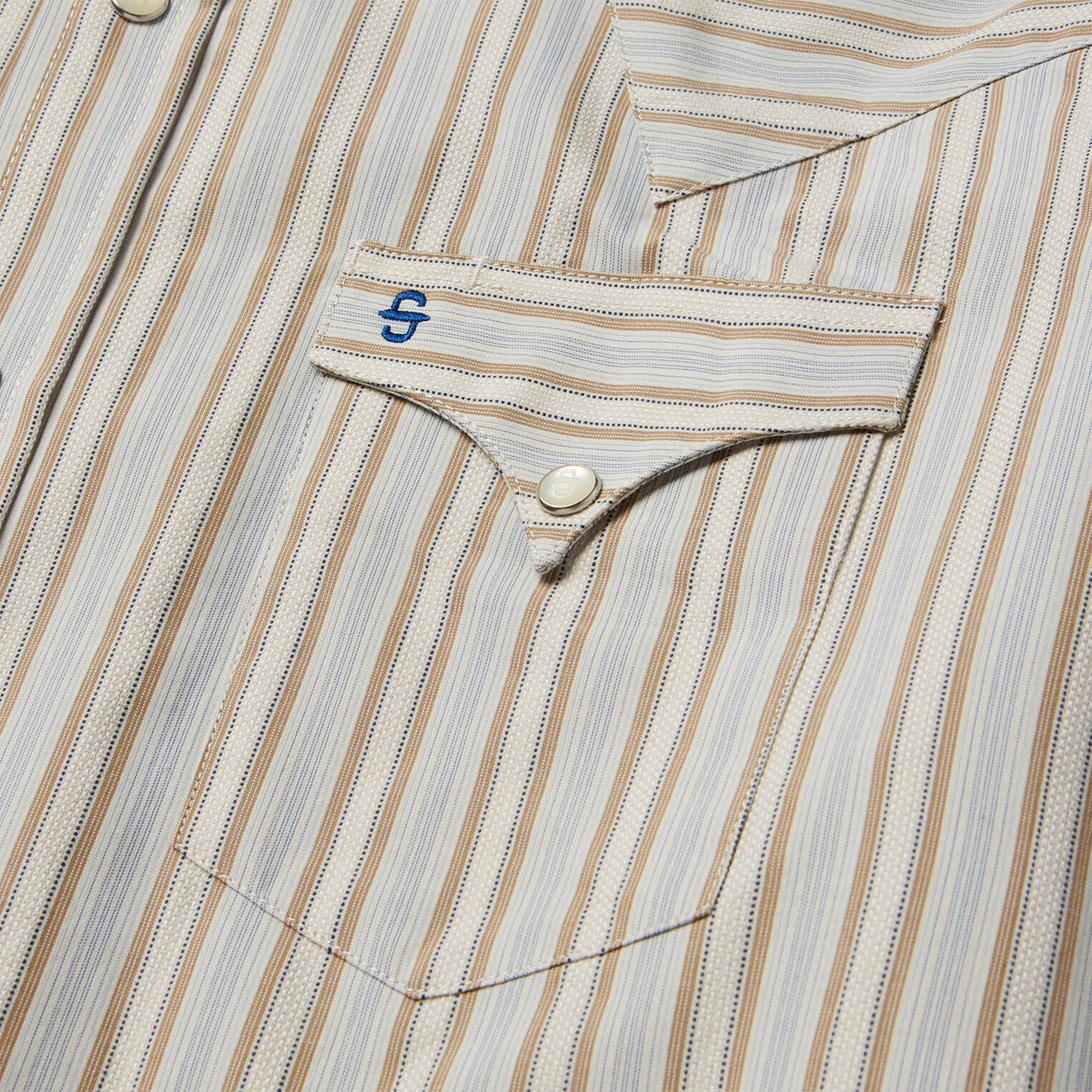 Ticking Stripe Western Shirt