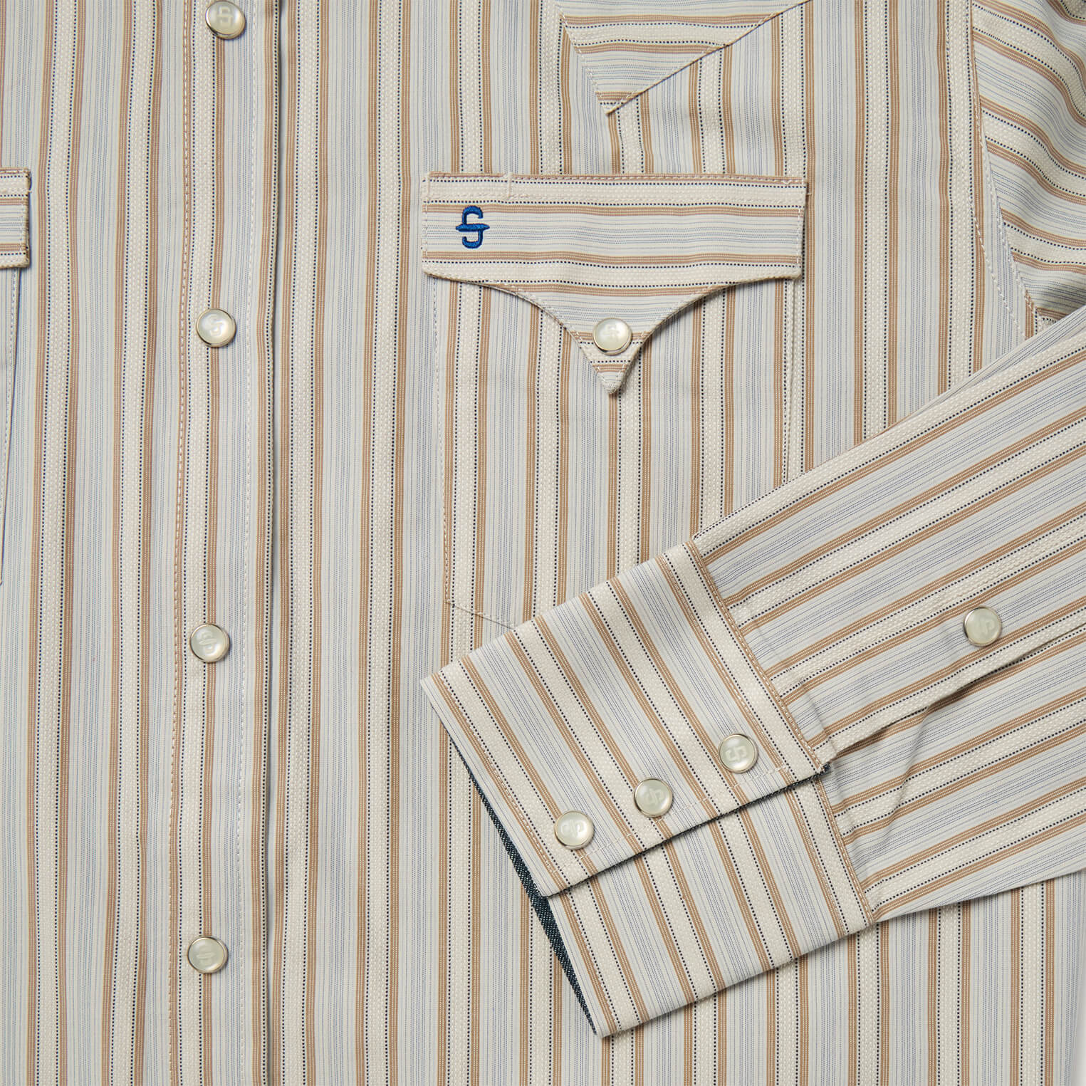 Ticking Stripe Western Shirt