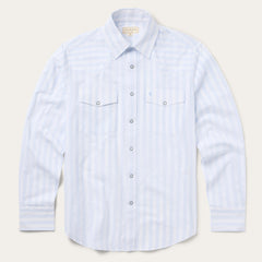 White w/ Blue Stripe