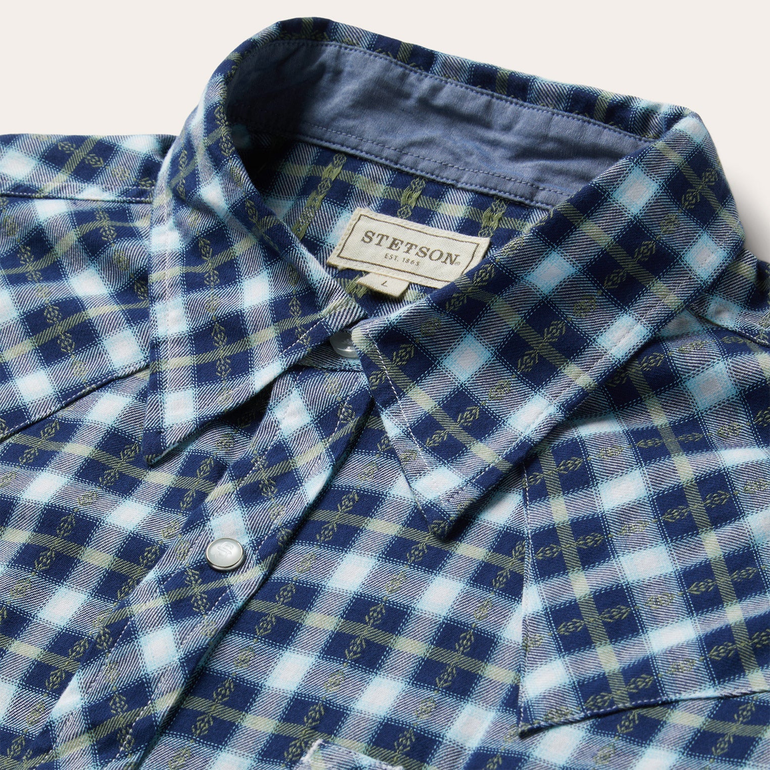 Plaid Twill Dobby Western Shirt