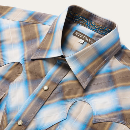 Sandalwood Ombre Plaid Western Shirt