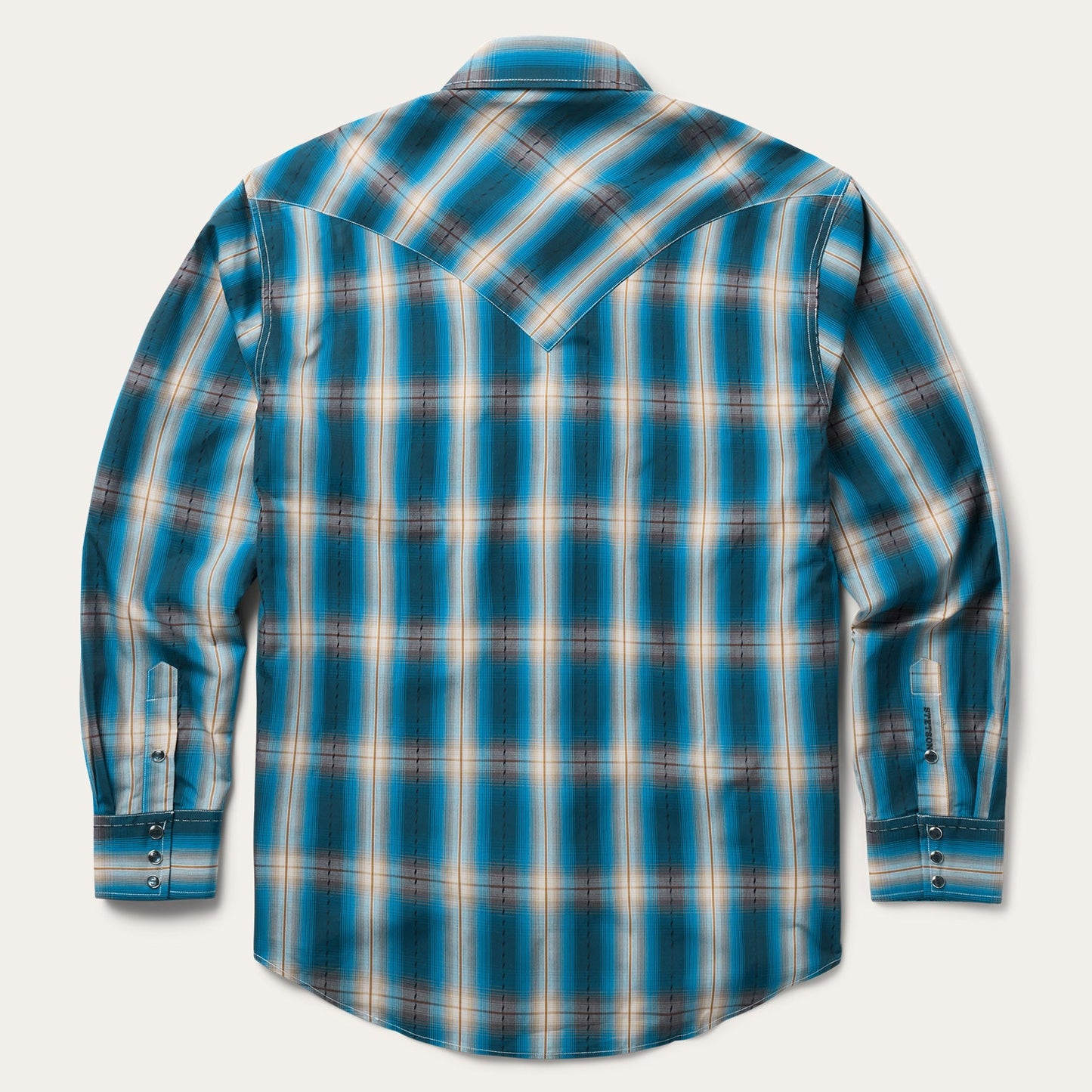 Marine Ombre Plaid Western Shirt