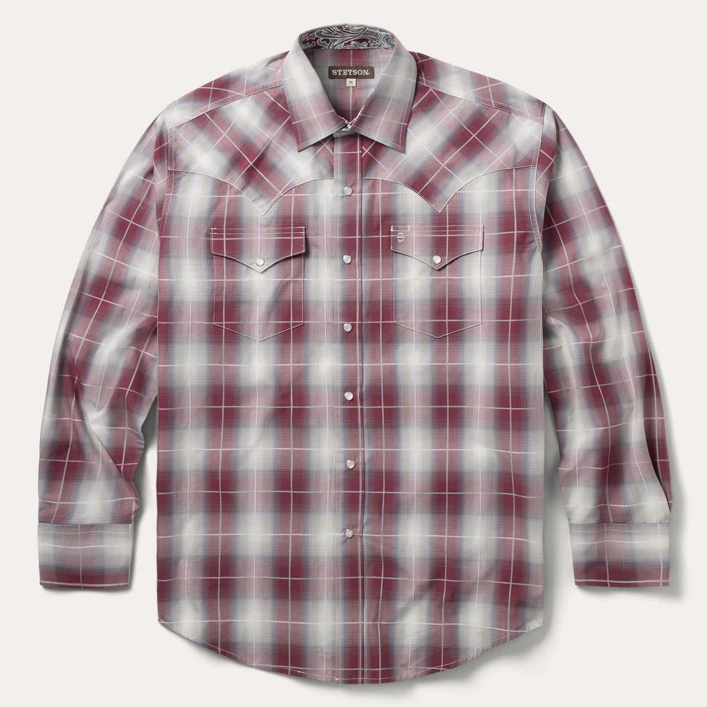 Ombre Plaid Western Shirt