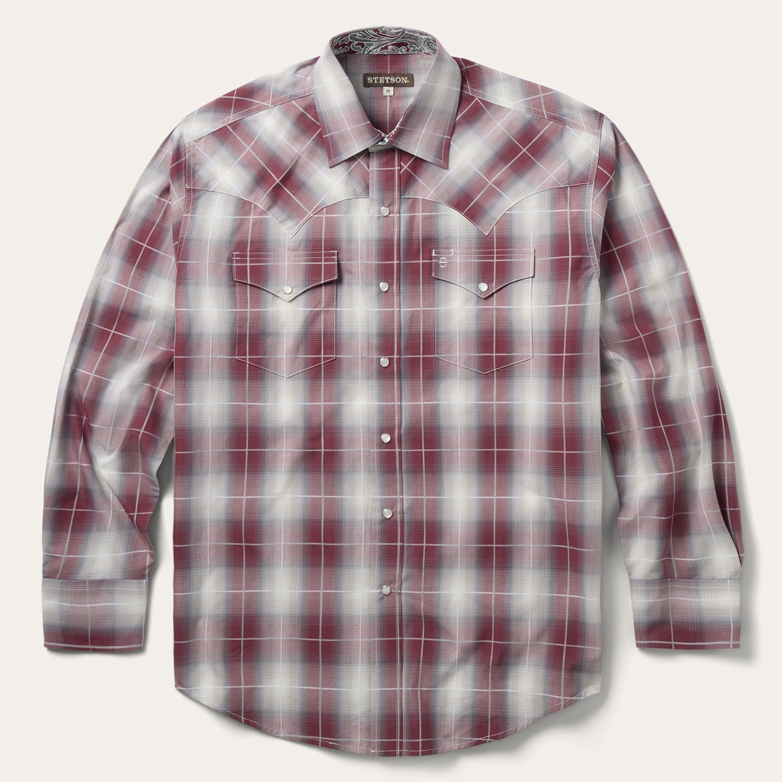 Ombre Plaid Western Shirt
